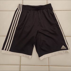 SIZE LARGE Black Adidas Three Striped Shorts